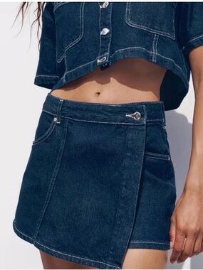 Zara Denim Skort Set